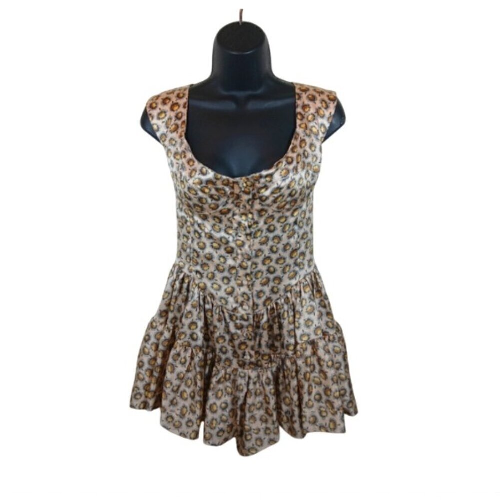 Vanessa Mooney Silk the Elizabeth Dress romper playsuit in daisy print small